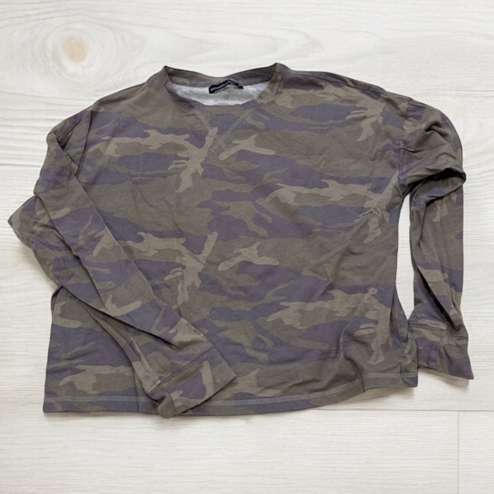 Abercrombie & Fitch Women's Green and Khaki Shirt